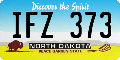 ND license plate IFZ373