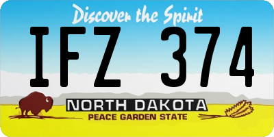 ND license plate IFZ374