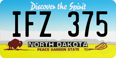 ND license plate IFZ375