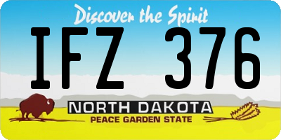 ND license plate IFZ376