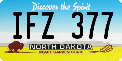 ND license plate IFZ377