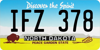 ND license plate IFZ378