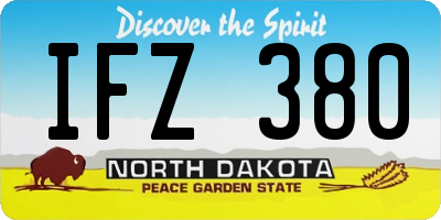 ND license plate IFZ380