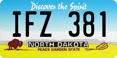 ND license plate IFZ381