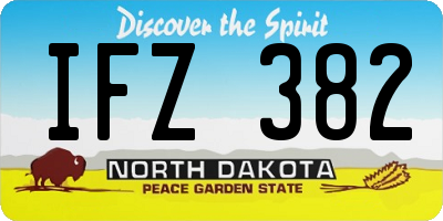 ND license plate IFZ382