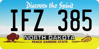 ND license plate IFZ385
