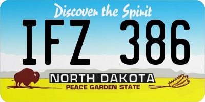 ND license plate IFZ386