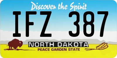 ND license plate IFZ387