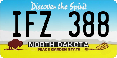 ND license plate IFZ388