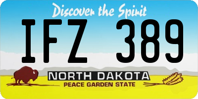 ND license plate IFZ389
