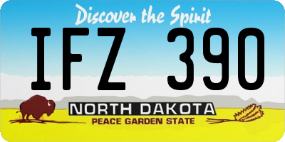 ND license plate IFZ390