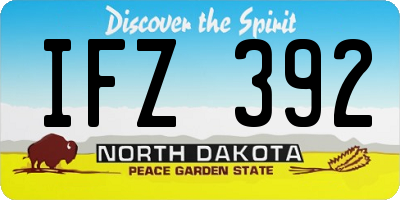 ND license plate IFZ392