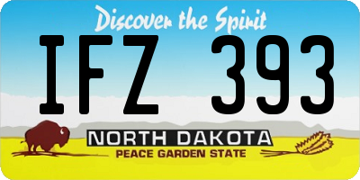 ND license plate IFZ393