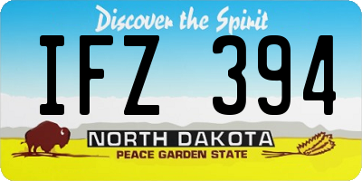 ND license plate IFZ394