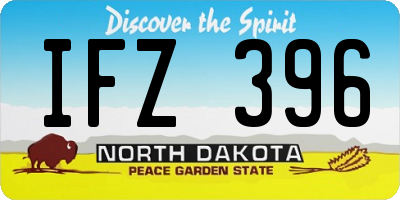 ND license plate IFZ396