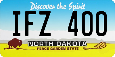 ND license plate IFZ400