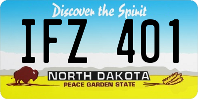 ND license plate IFZ401