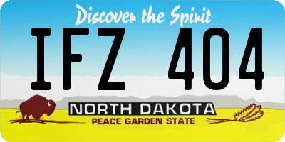 ND license plate IFZ404