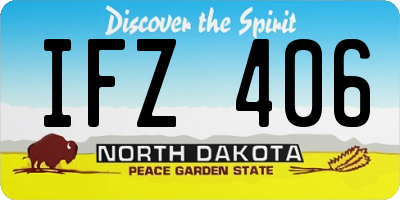 ND license plate IFZ406