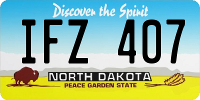 ND license plate IFZ407