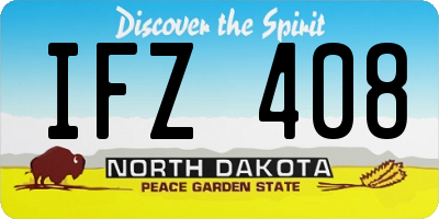 ND license plate IFZ408