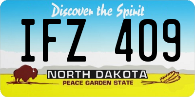 ND license plate IFZ409