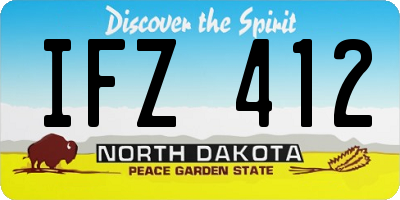 ND license plate IFZ412