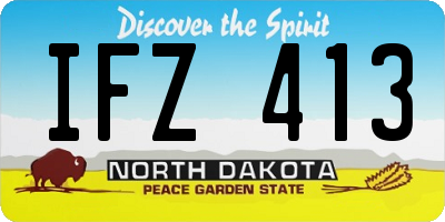 ND license plate IFZ413