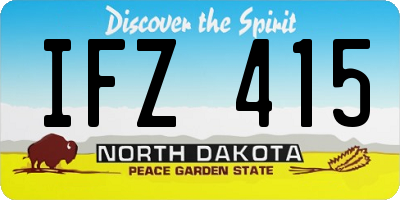 ND license plate IFZ415