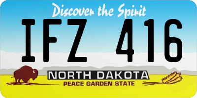 ND license plate IFZ416