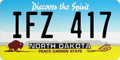 ND license plate IFZ417