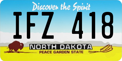 ND license plate IFZ418
