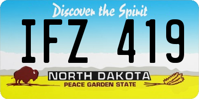 ND license plate IFZ419