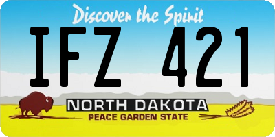 ND license plate IFZ421