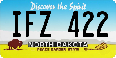 ND license plate IFZ422
