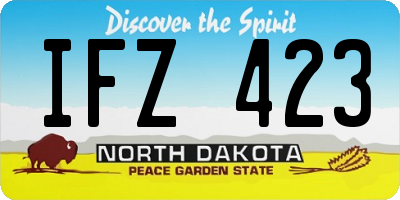 ND license plate IFZ423