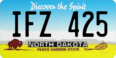 ND license plate IFZ425