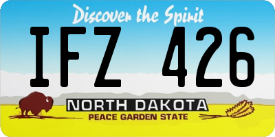 ND license plate IFZ426