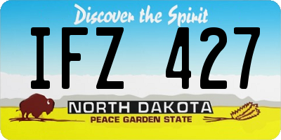 ND license plate IFZ427