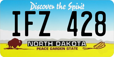 ND license plate IFZ428