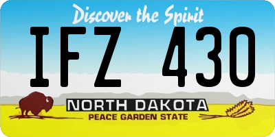 ND license plate IFZ430