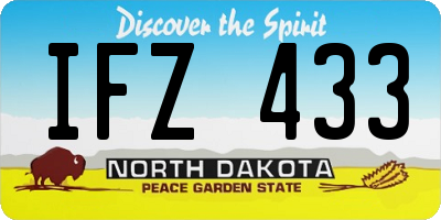 ND license plate IFZ433