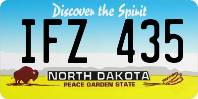 ND license plate IFZ435