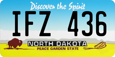 ND license plate IFZ436