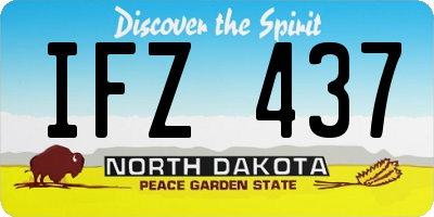 ND license plate IFZ437