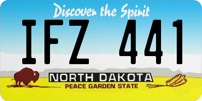 ND license plate IFZ441