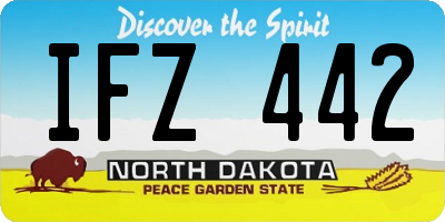 ND license plate IFZ442