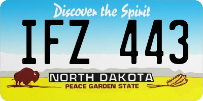 ND license plate IFZ443