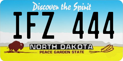 ND license plate IFZ444