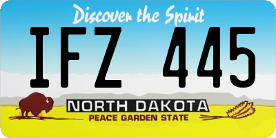ND license plate IFZ445